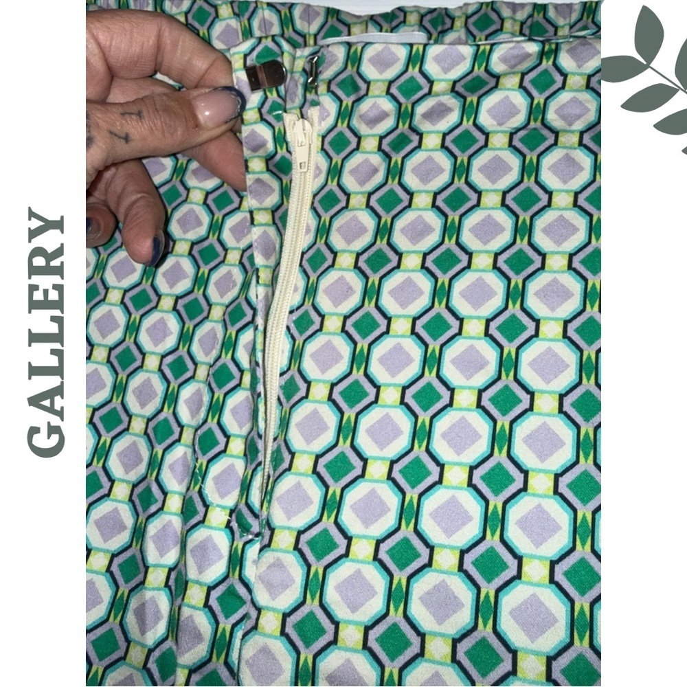 Gallery Geo Print Ankle Pants UK 18 US 14 Stretch - Picture 5 of 6